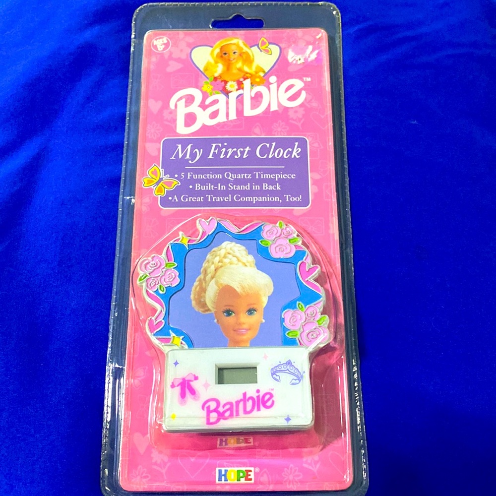 VINTAGE 1995 BARBIE MY FIRST CLOCK NEW IN PACKAGE SEALED